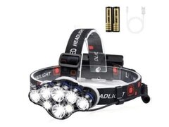 Lanterna de cap Premium cu 8 LED-uri cu Cap Impermeabil ,13000 Lm Lumina Alb/Rosie Ideala Camping Ci